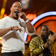 Image: Hosts Dwayne Johnson, left, and Kevin Hart perform at the MTV Movie Awards on April 9, 2016. (Kevork Djansezian/Pool Photo via AP)